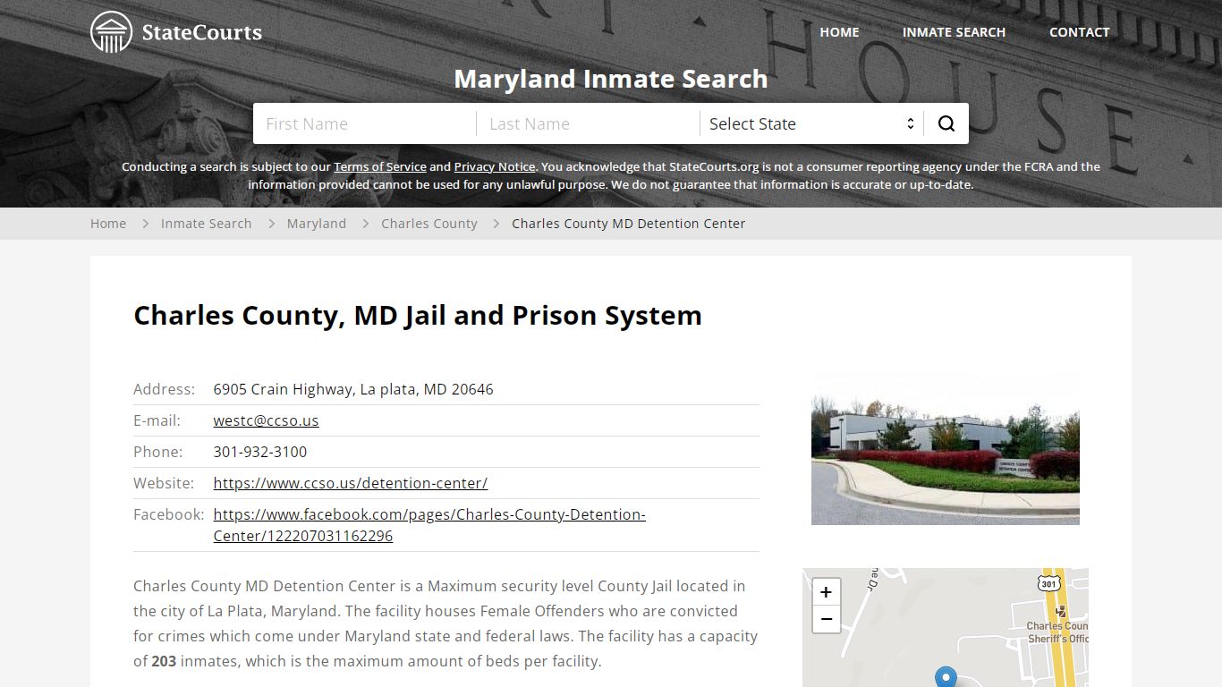 Charles County MD Detention Center Inmate Records Search ...