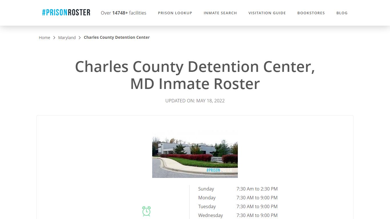 Charles County Detention Center, MD Inmate Roster